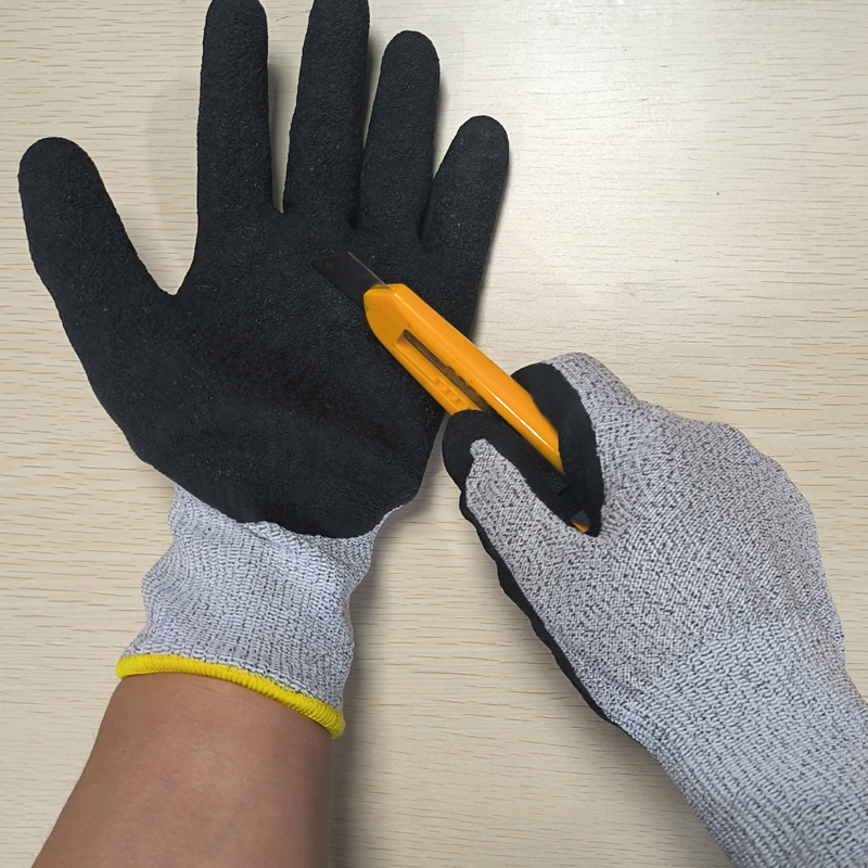 GUANTE ANTICORTE NIVEL 5 REC. LATEX 5 CUT- RUGOUS (120u) T-10 MONTAGNA ...
